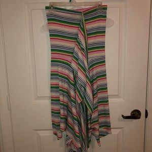 Colorful striped skirt